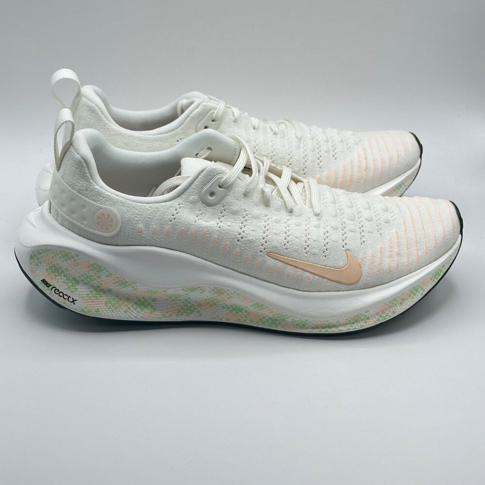 Nike React X Infinity Run 4 Sail-Crimson-Vapor Green Women's Size 11 HJ7666-133 - Picture 4 of 10